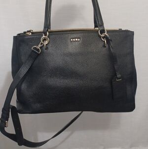 DKNY Chelsea Pebbled Leather Large Shopper Bag, Bl